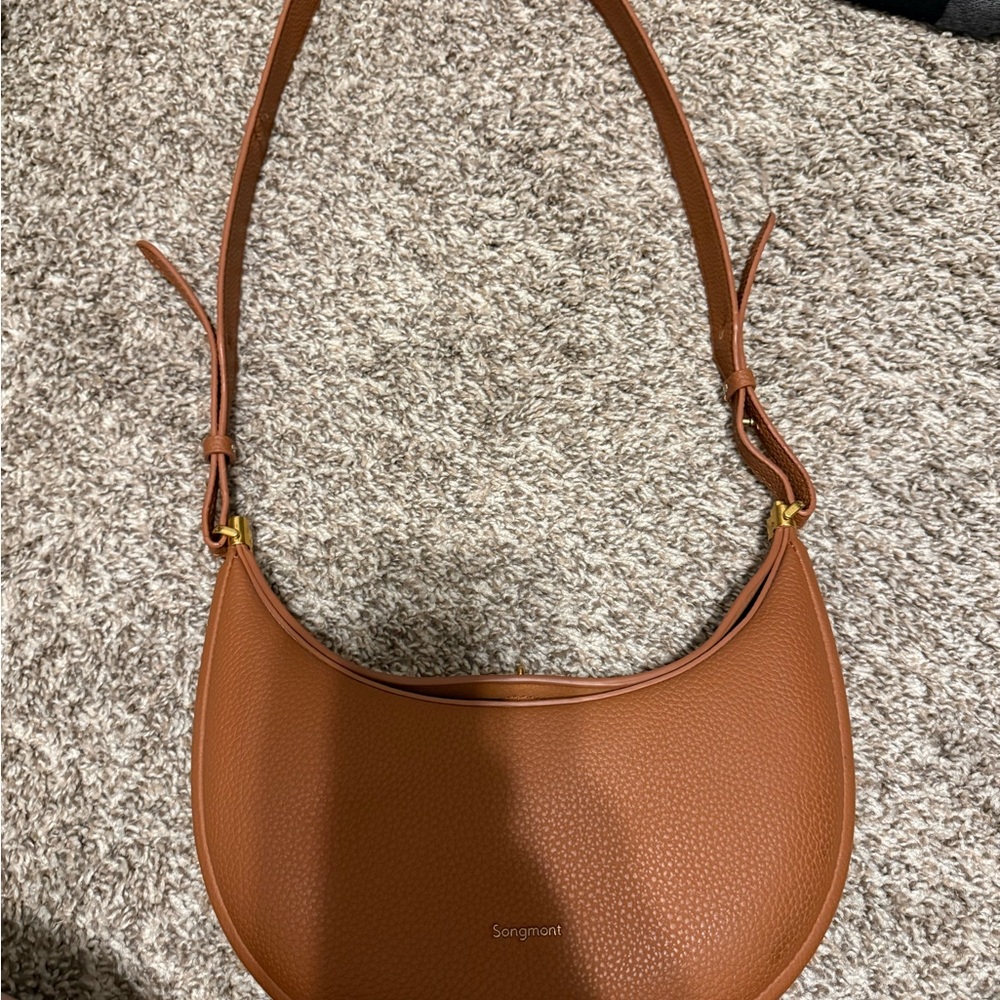 Songmont Tan Leather Shoulder Bag - Picture 2 of 4